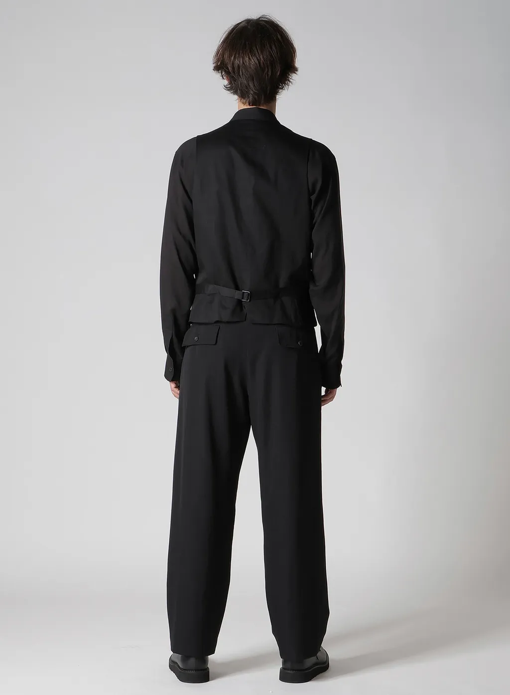 Wool Gabardine Zip Pocket Vest