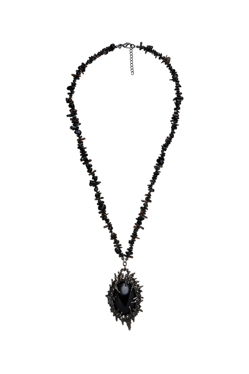 Brass/Obsidian Eclipse Necklace