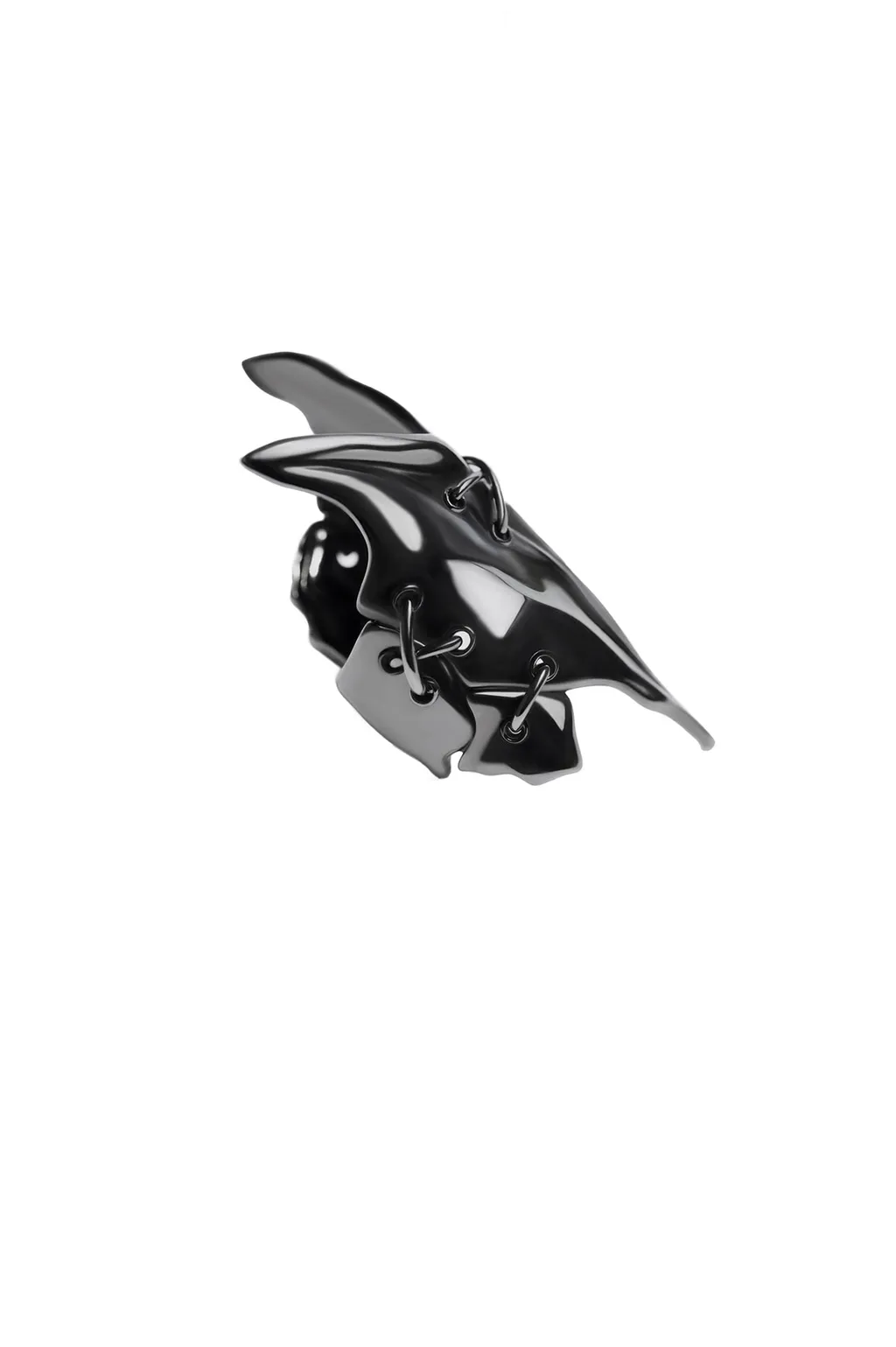 Tin Alloy Gun Metal Armour Ring