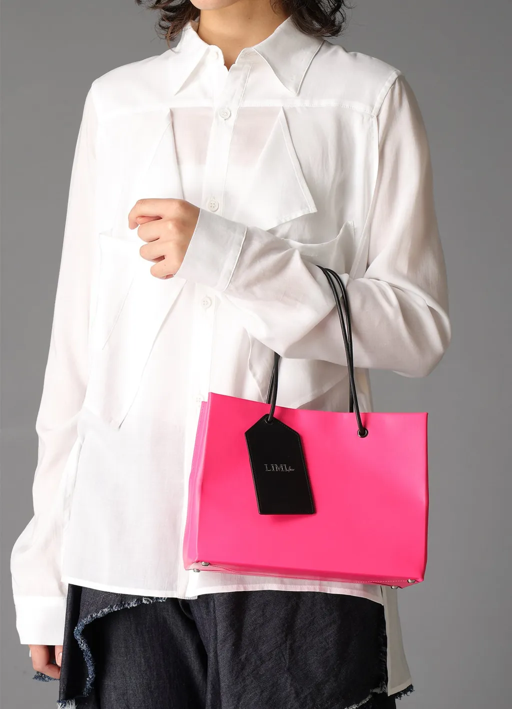 Original Pink Leather Shopping Bag A