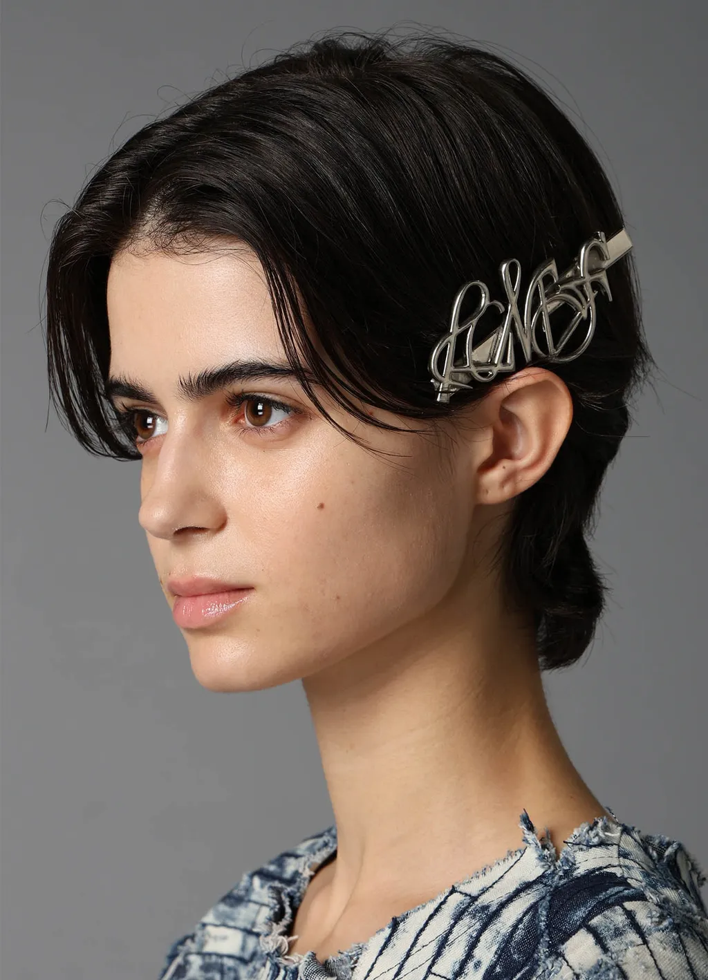 Brass Logo Hair Pin