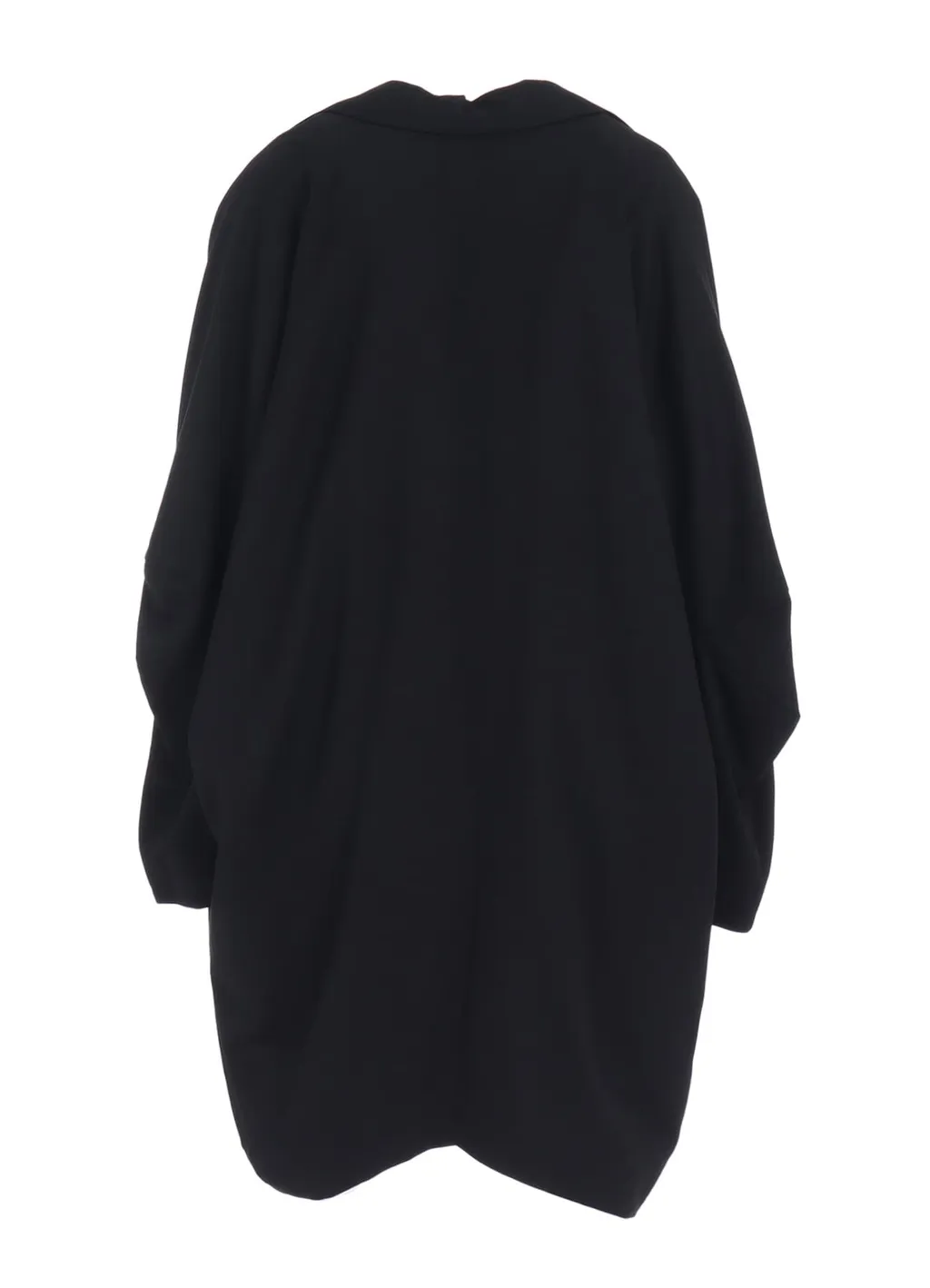Wool Gabardine Elbow Patch Long Jacket