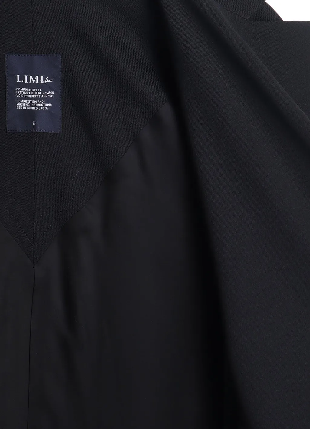 Wool Gabardine Elbow Patch Long Jacket
