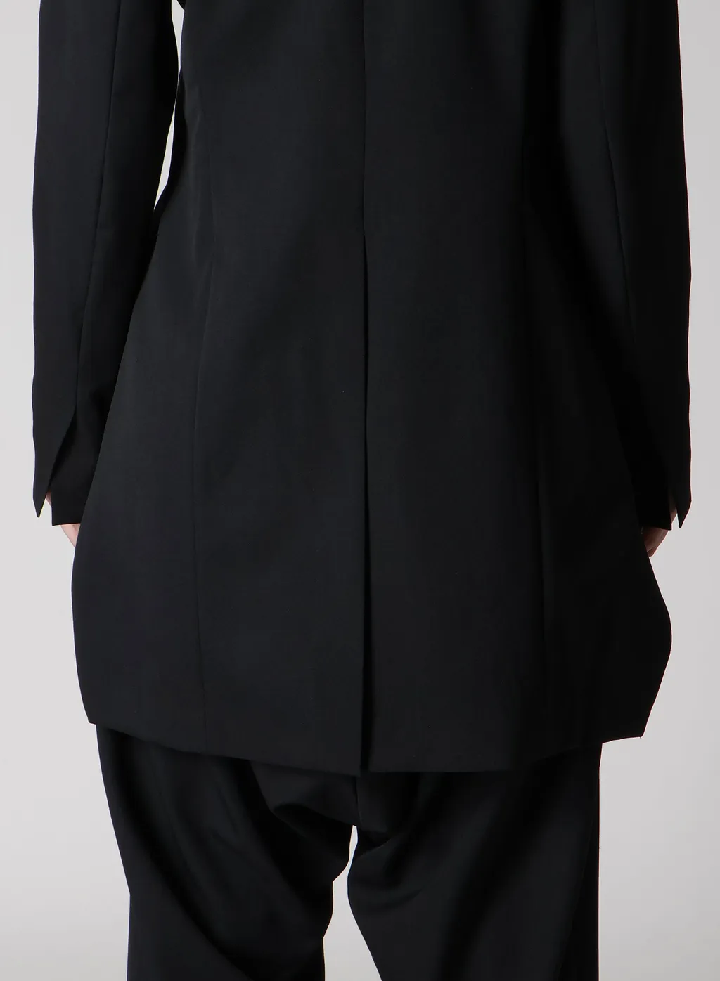 Wool Gabardine Back Long Jacket