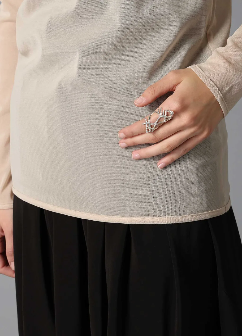 Pe Tulle High Neck Pullover