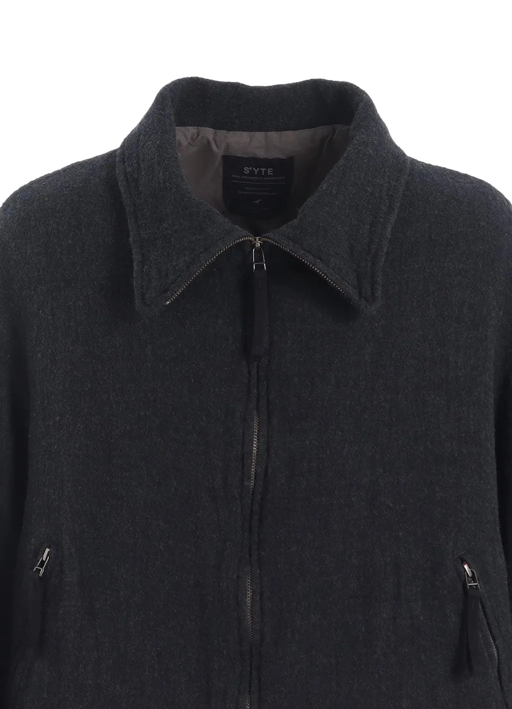 Wool Gauze Zip-Front Jacket