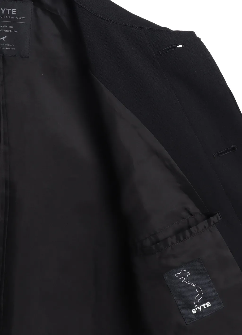 Washer Wool Gabardine Stand Collar Coat