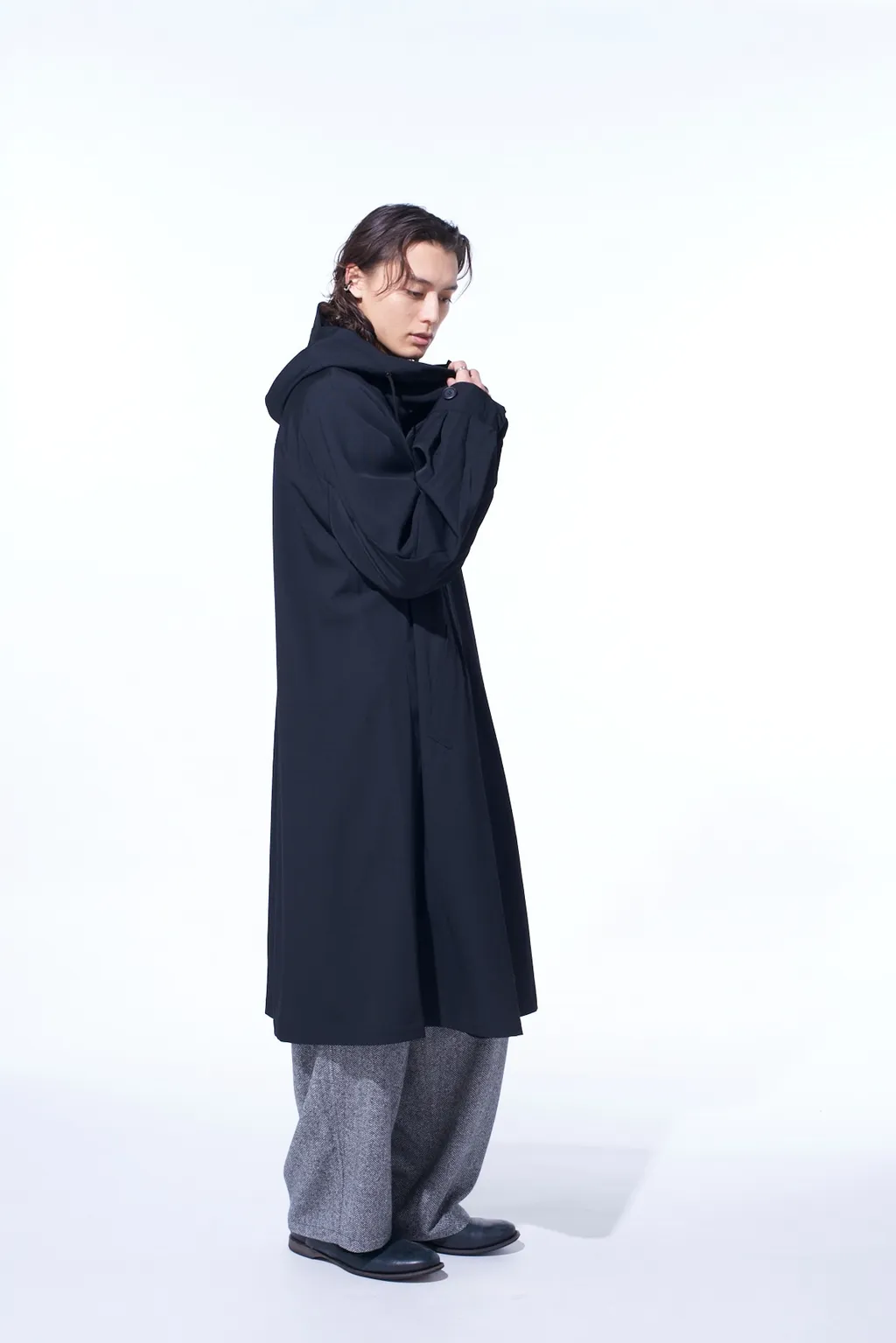 Washer Wool Gabardine Military Coat