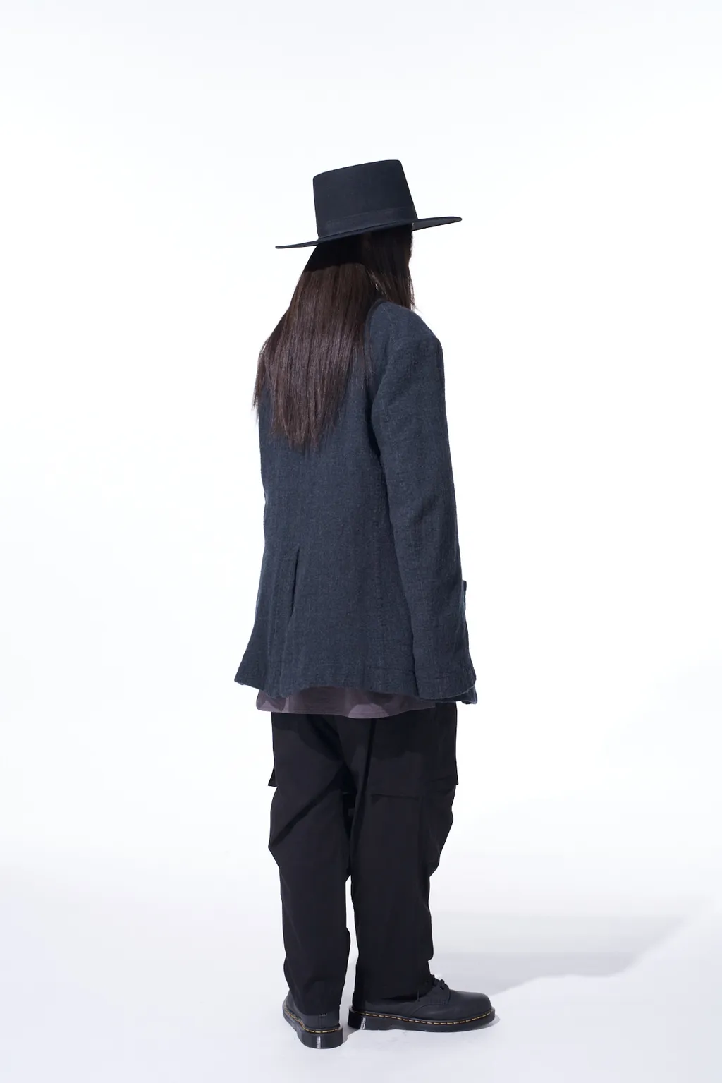 Wool Gauze Semi-Peaked Jacket