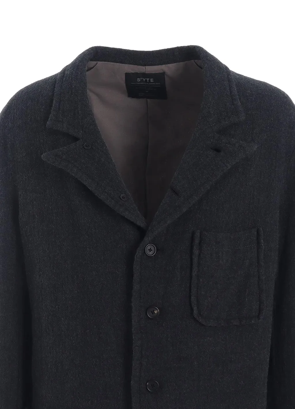 Wool Gauze Semi-Peaked Jacket