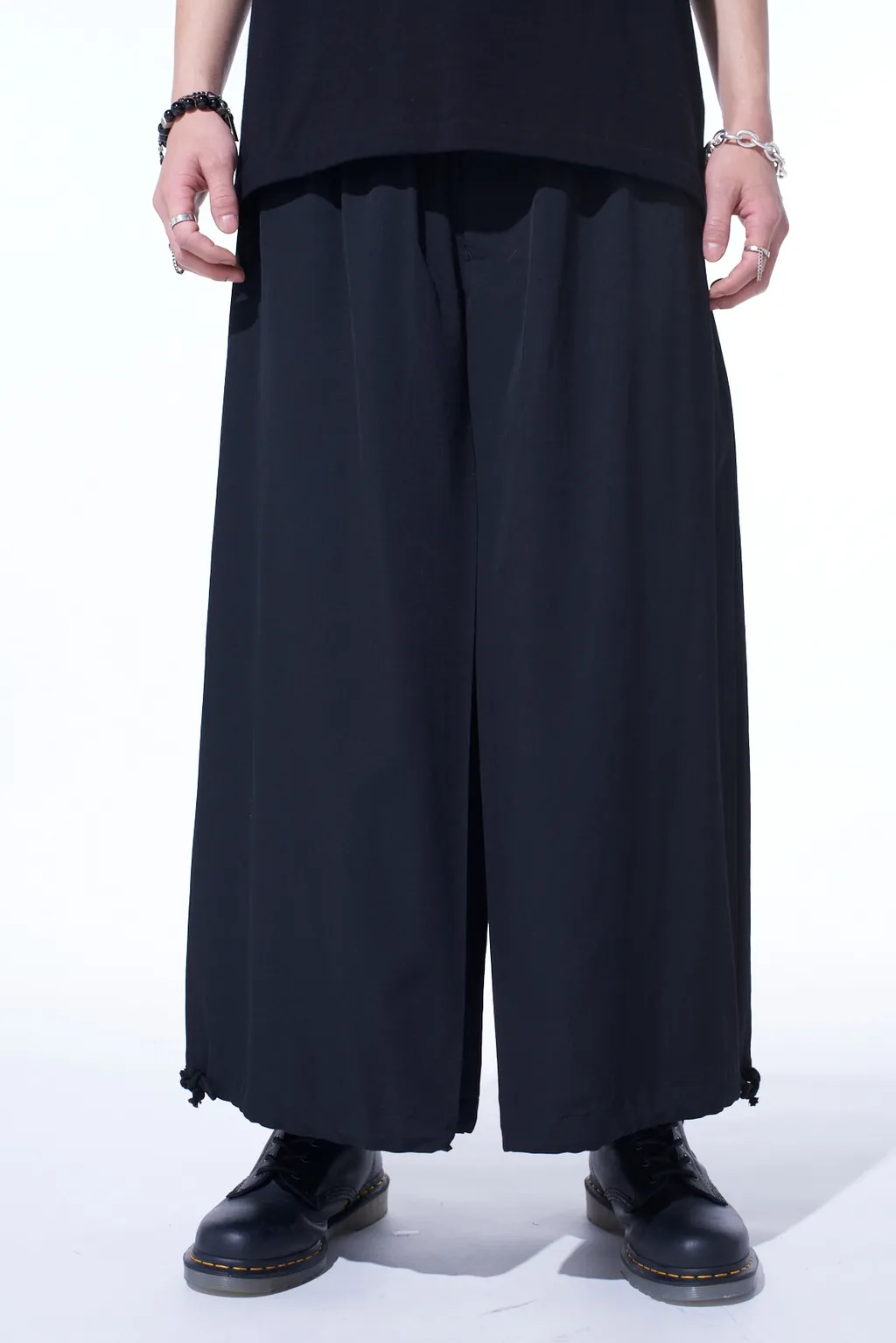 Washer Wool Gabardine Hakama Balloon Pants