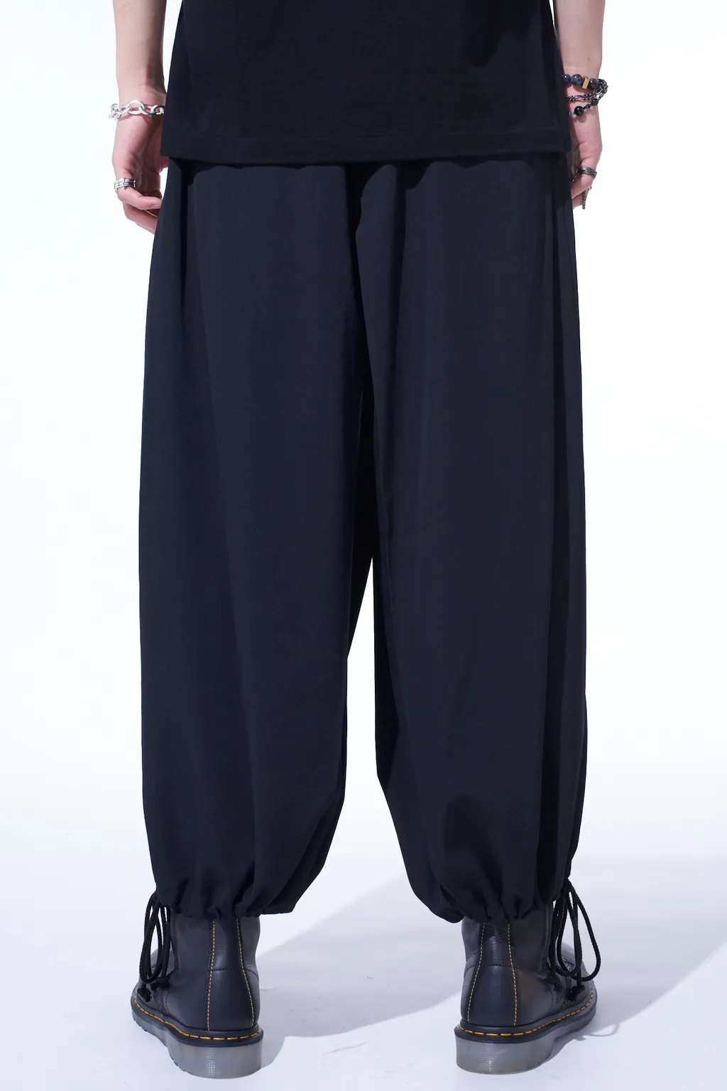 Washer Wool Gabardine Hakama Balloon Pants