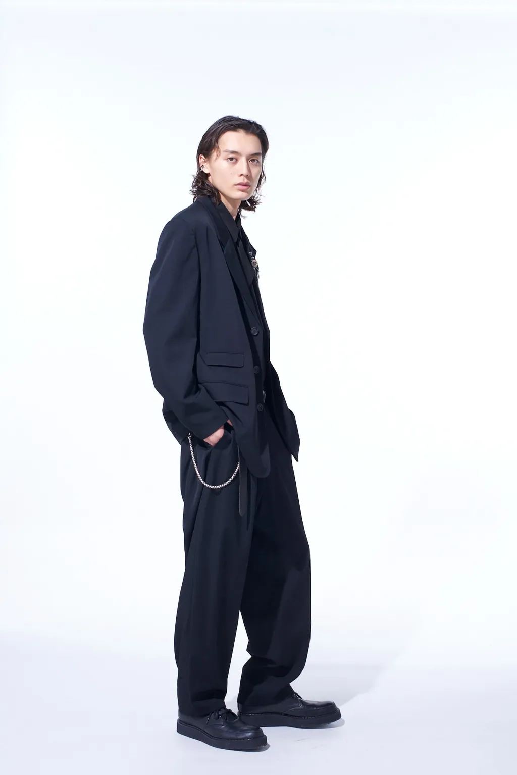 Washer Wool Gabardine Change Pocket Tailored Jacket