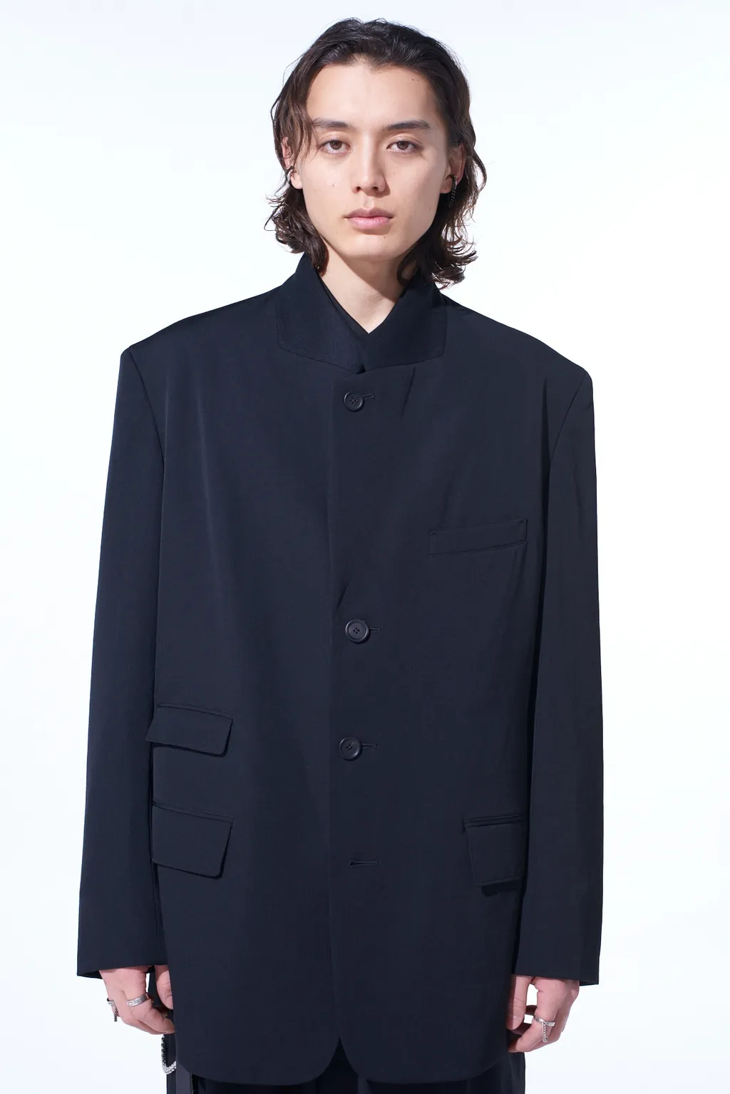 Washer Wool Gabardine Change Pocket Tailored Jacket