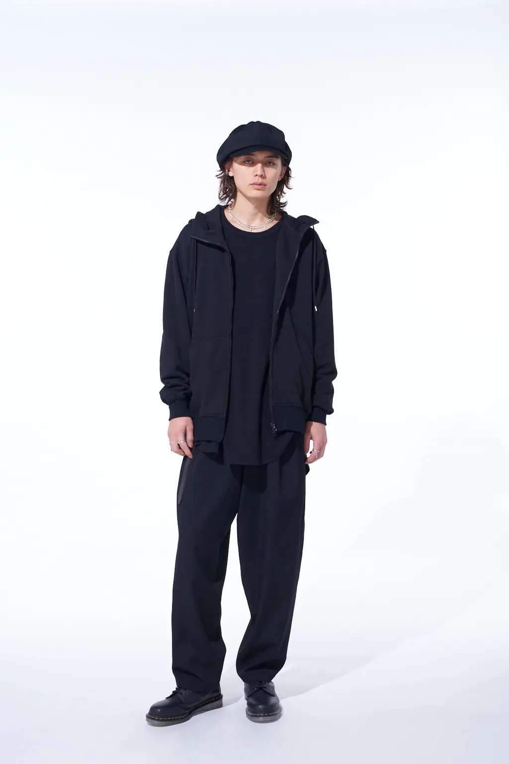 Washer Wool Gabardine 2 Tuck Suspender Pants