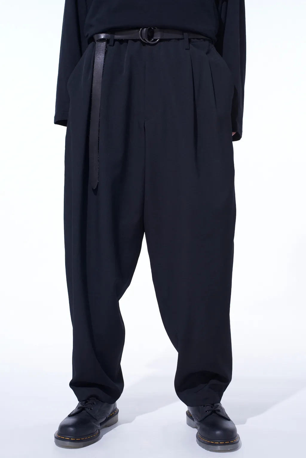Washer Wool Gabardine 2 Tuck Suspender Pants