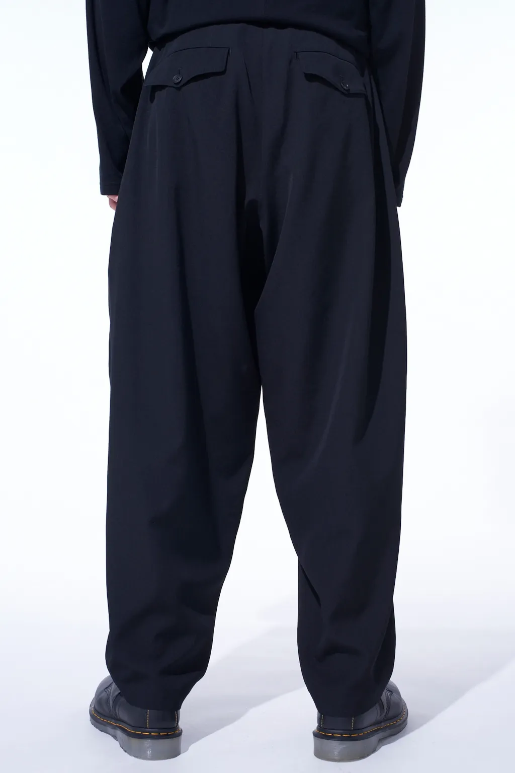Washer Wool Gabardine 2 Tuck Suspender Pants