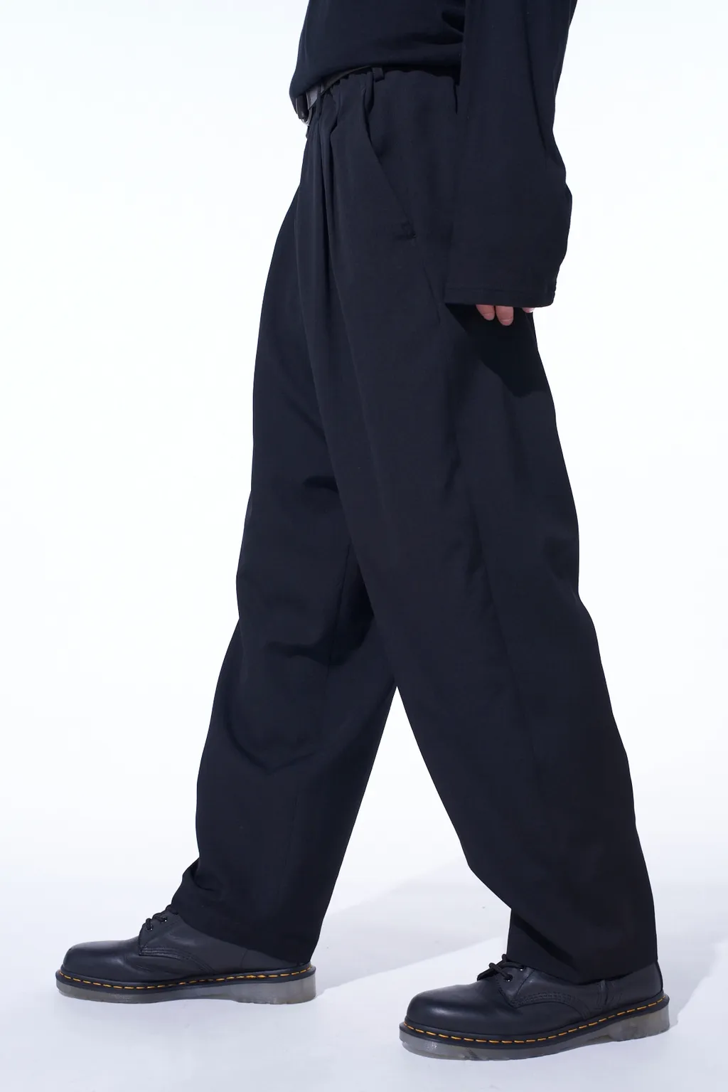 Washer Wool Gabardine 2 Tuck Suspender Pants