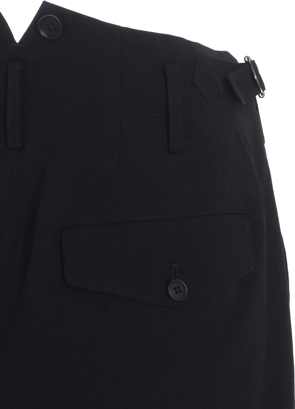 Washer Wool Gabardine 2 Tuck Suspender Pants