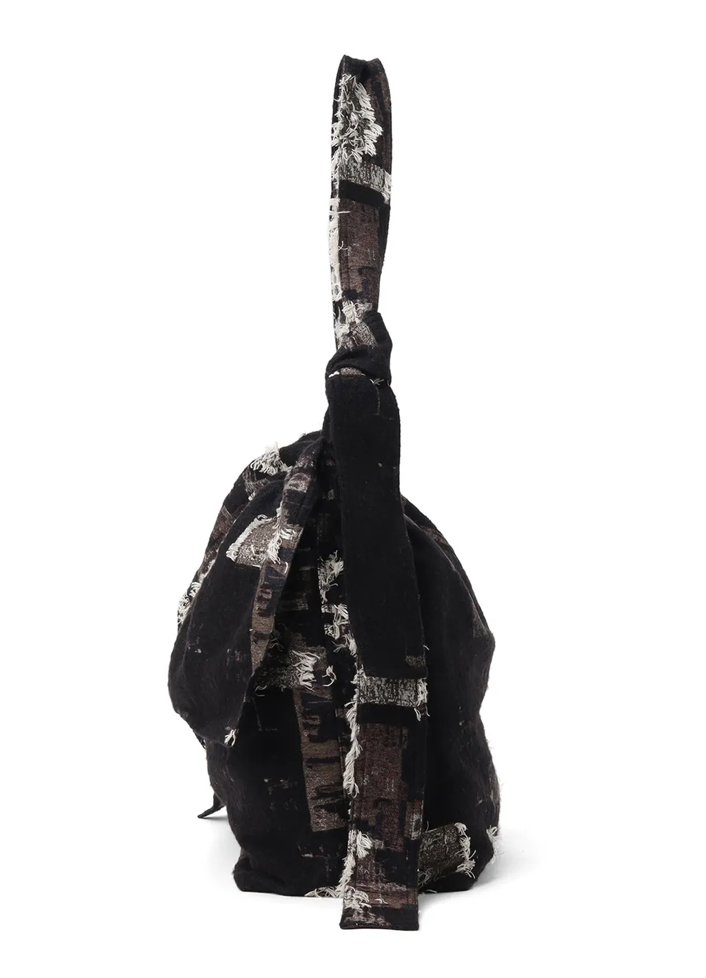 Patchwork Cut Jacquard Draped Shoulder Bag