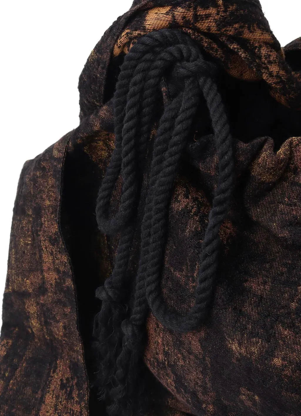 Check Jacquard Draped Shoulder Bag