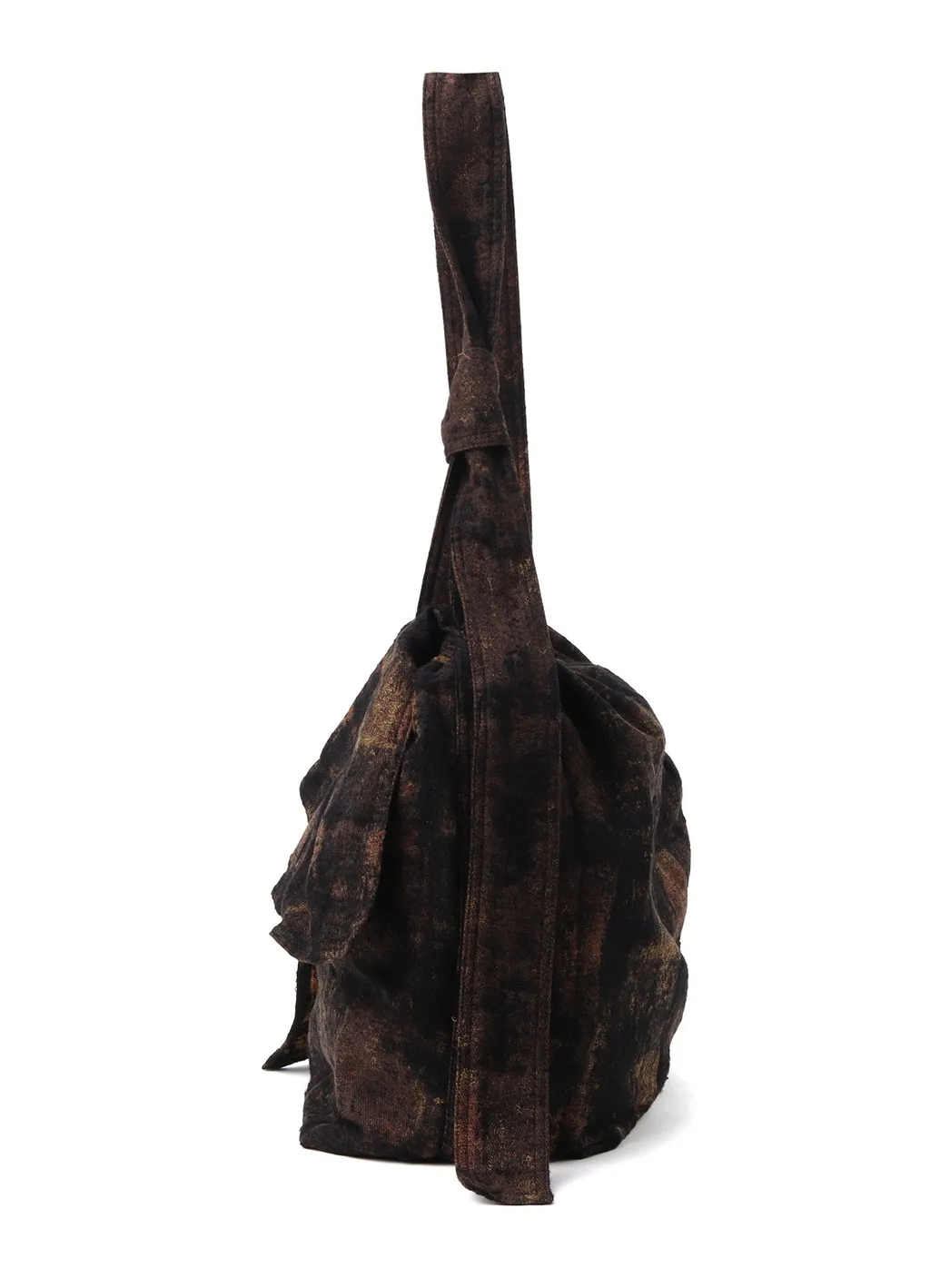 Check Jacquard Draped Shoulder Bag