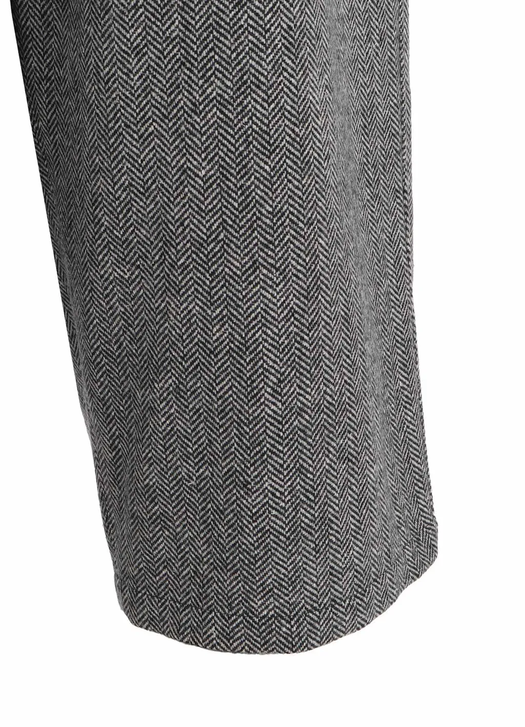 Herringbone Tweed Waist-String Wide Pants