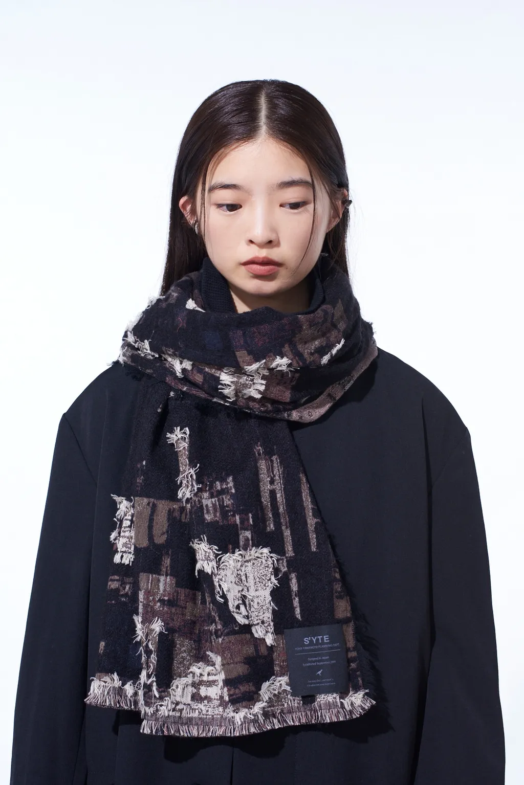 Patchwork Cut Jacquard Stole