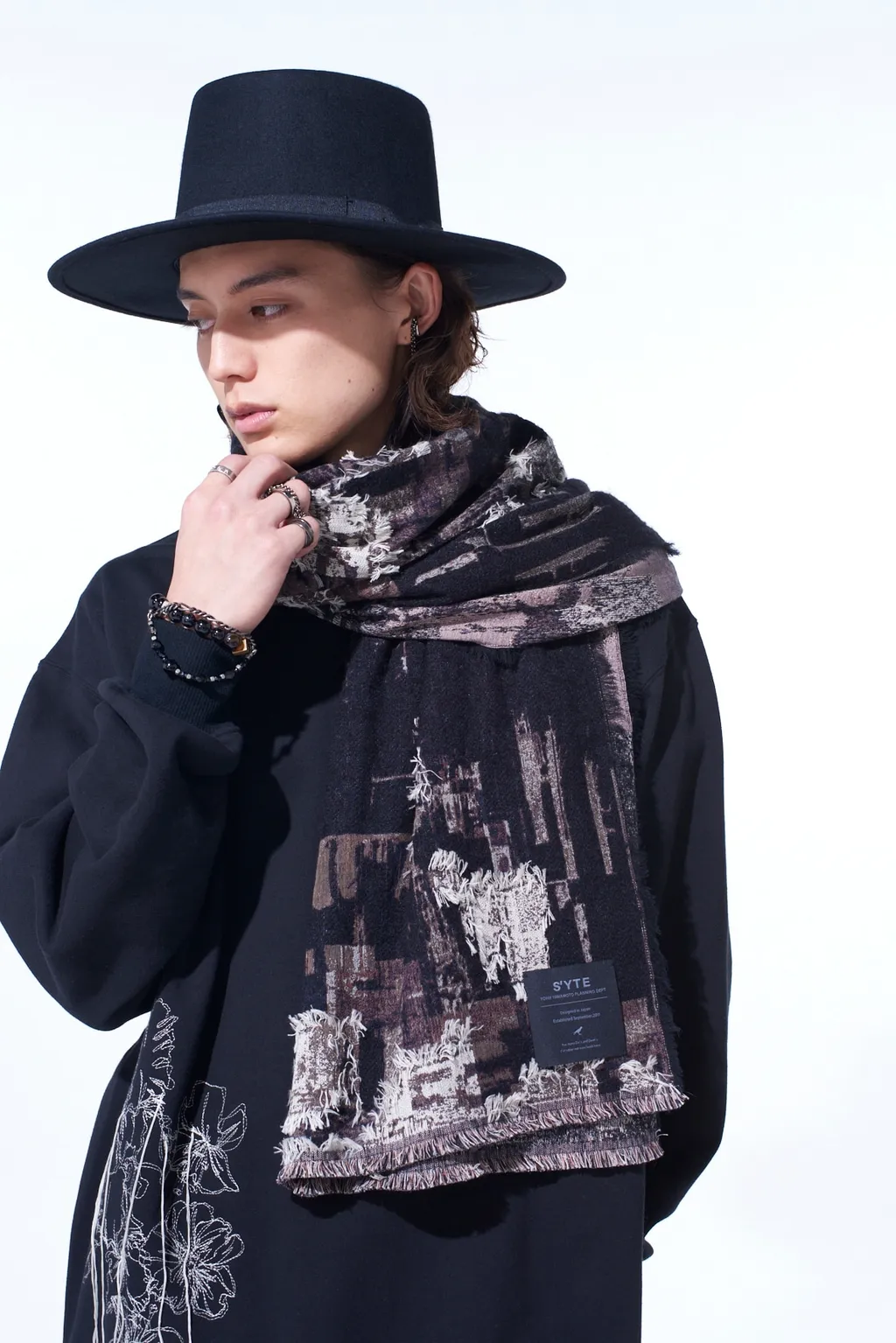 Patchwork Cut Jacquard Stole