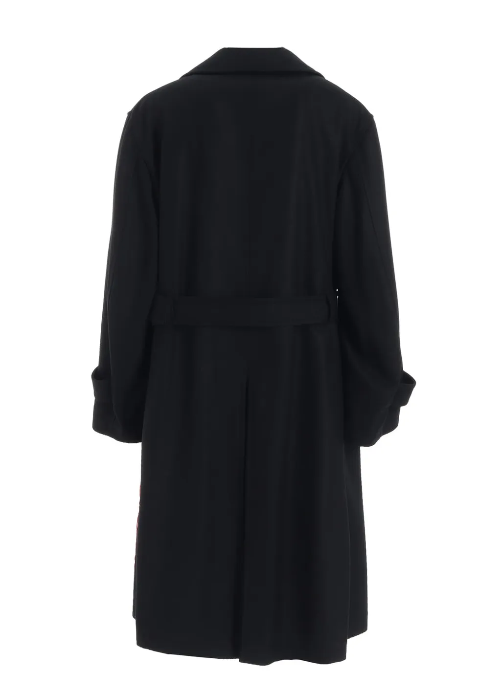 Lamb Wool Printed Messege Embroidery Trench Coat