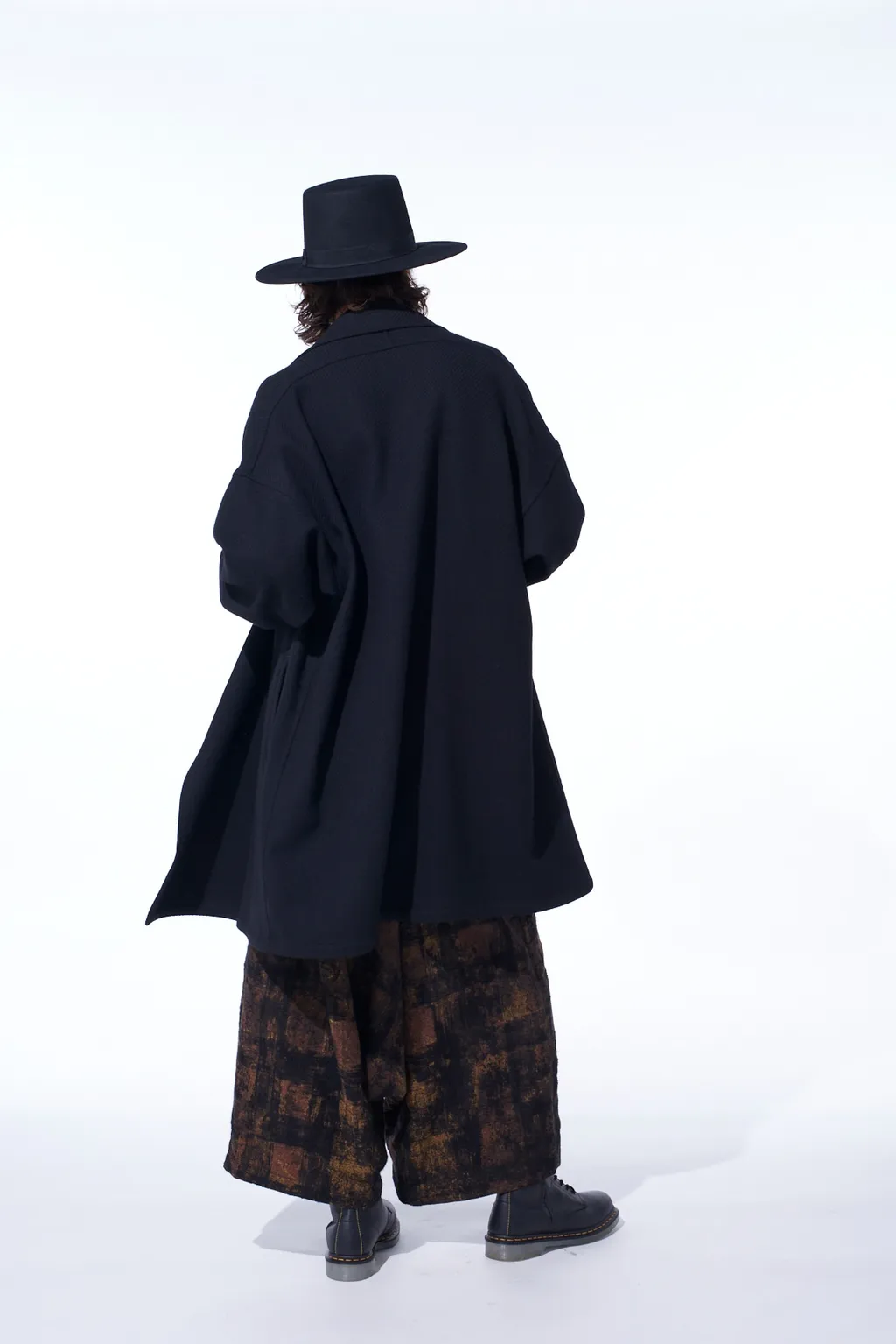 4/24 Kersey Frame Double Collar Drape Coat