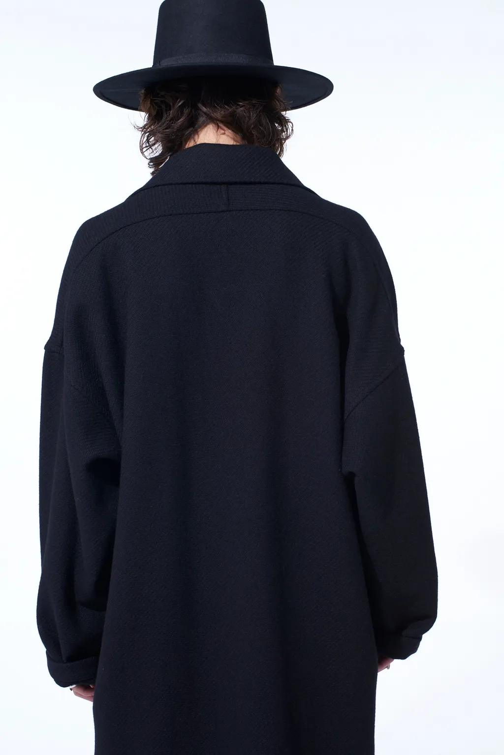 4/24 Kersey Frame Double Collar Drape Coat