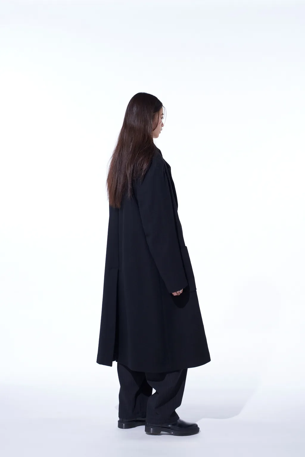 4/24 Kersey Tube Lapel Double Long Coat