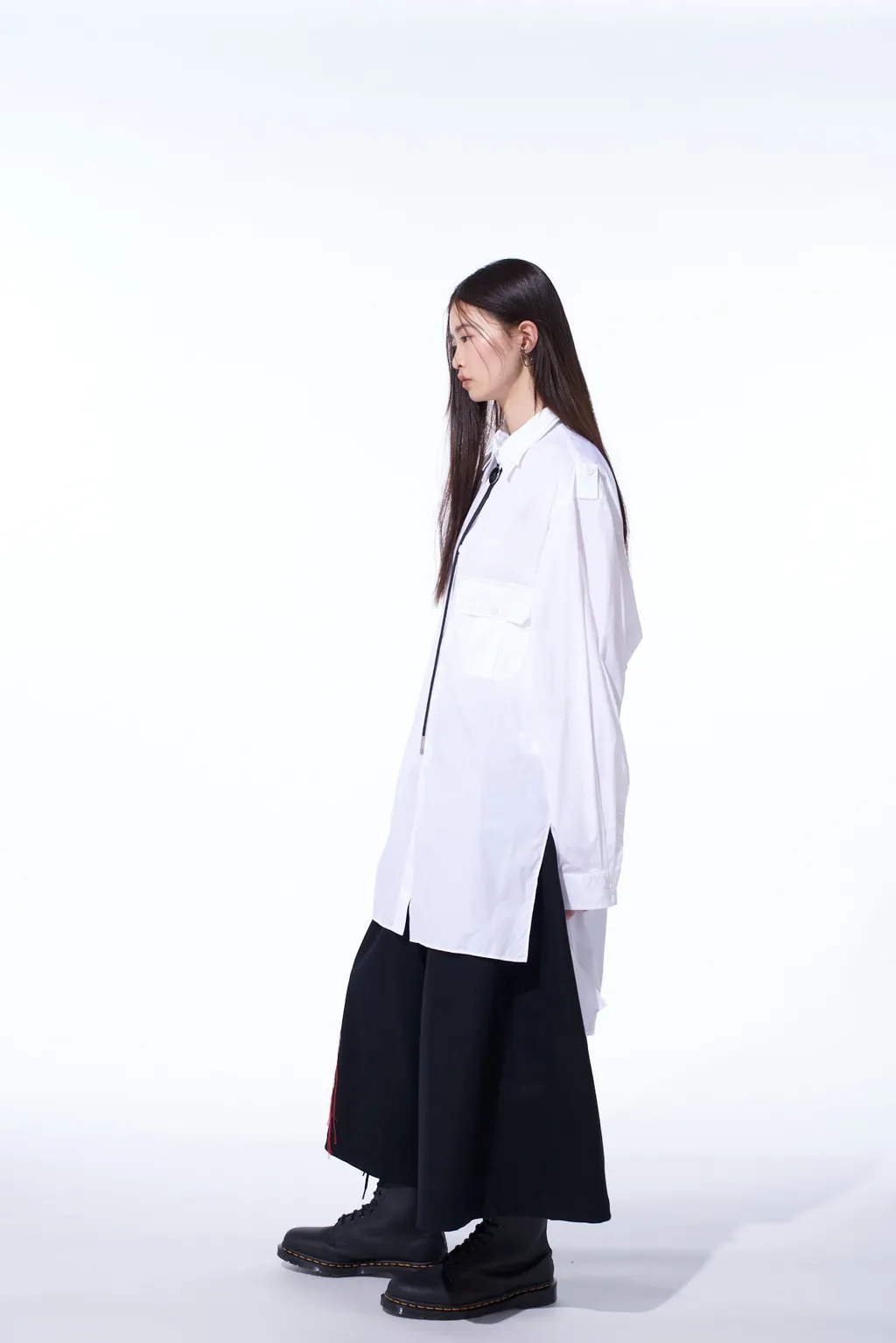 Lamb Wool Printed Messege Embroidery Culotte Pants