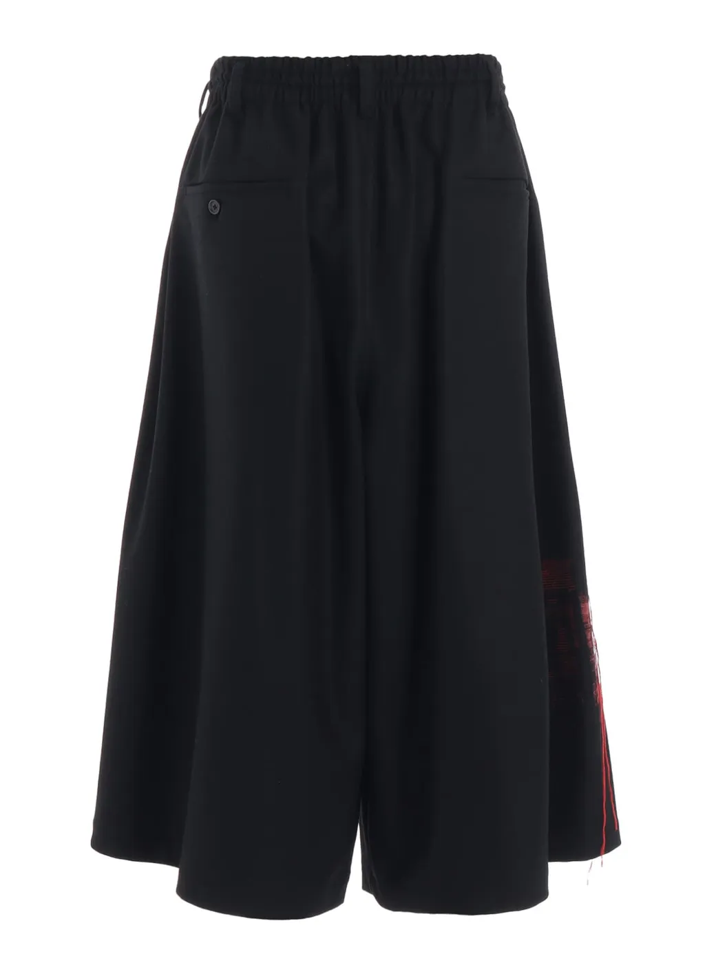 Lamb Wool Printed Messege Embroidery Culotte Pants