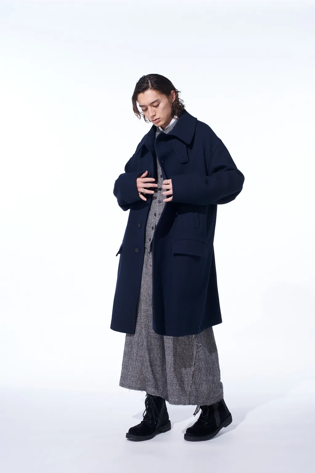 4/24 Kersey Oversized Stand Collar Coat