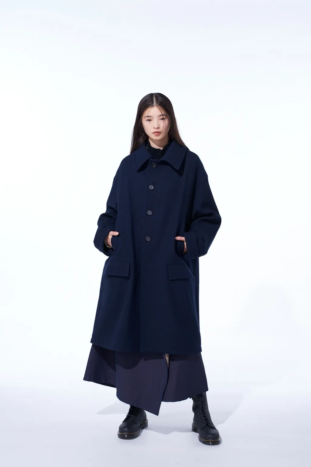 4/24 Kersey Oversized Stand Collar Coat