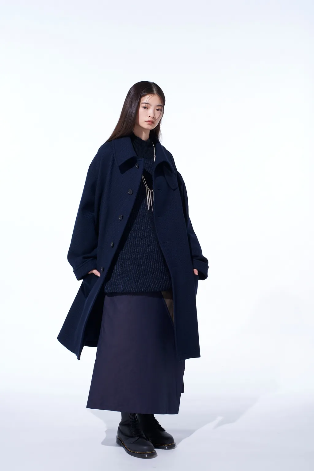 4/24 Kersey Oversized Stand Collar Coat