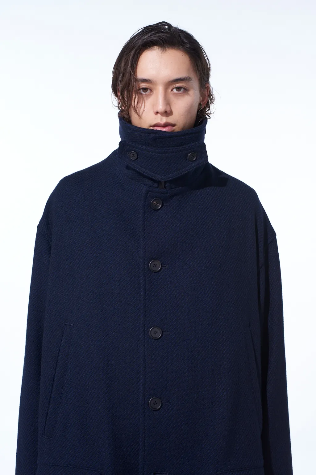 4/24 Kersey Oversized Stand Collar Coat