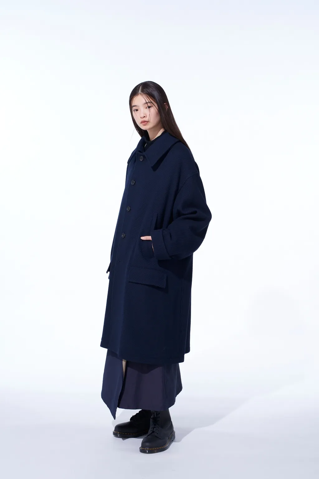 4/24 Kersey Oversized Stand Collar Coat