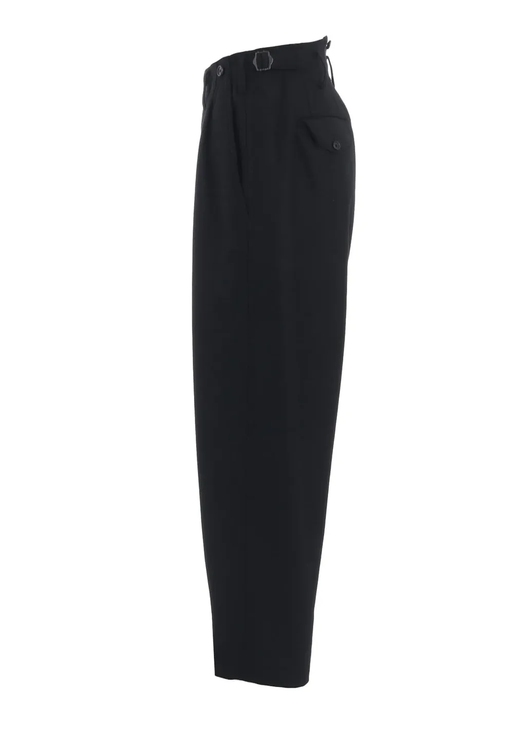 Lamb Wool Printed Messege Embroidery 2 Tuck Suspender Pants