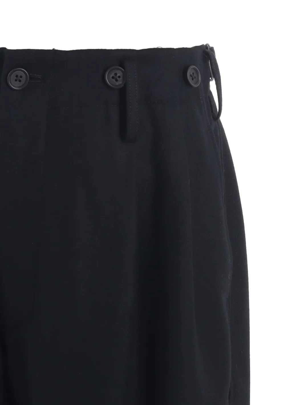 Lamb Wool Printed Messege Embroidery 2 Tuck Suspender Pants