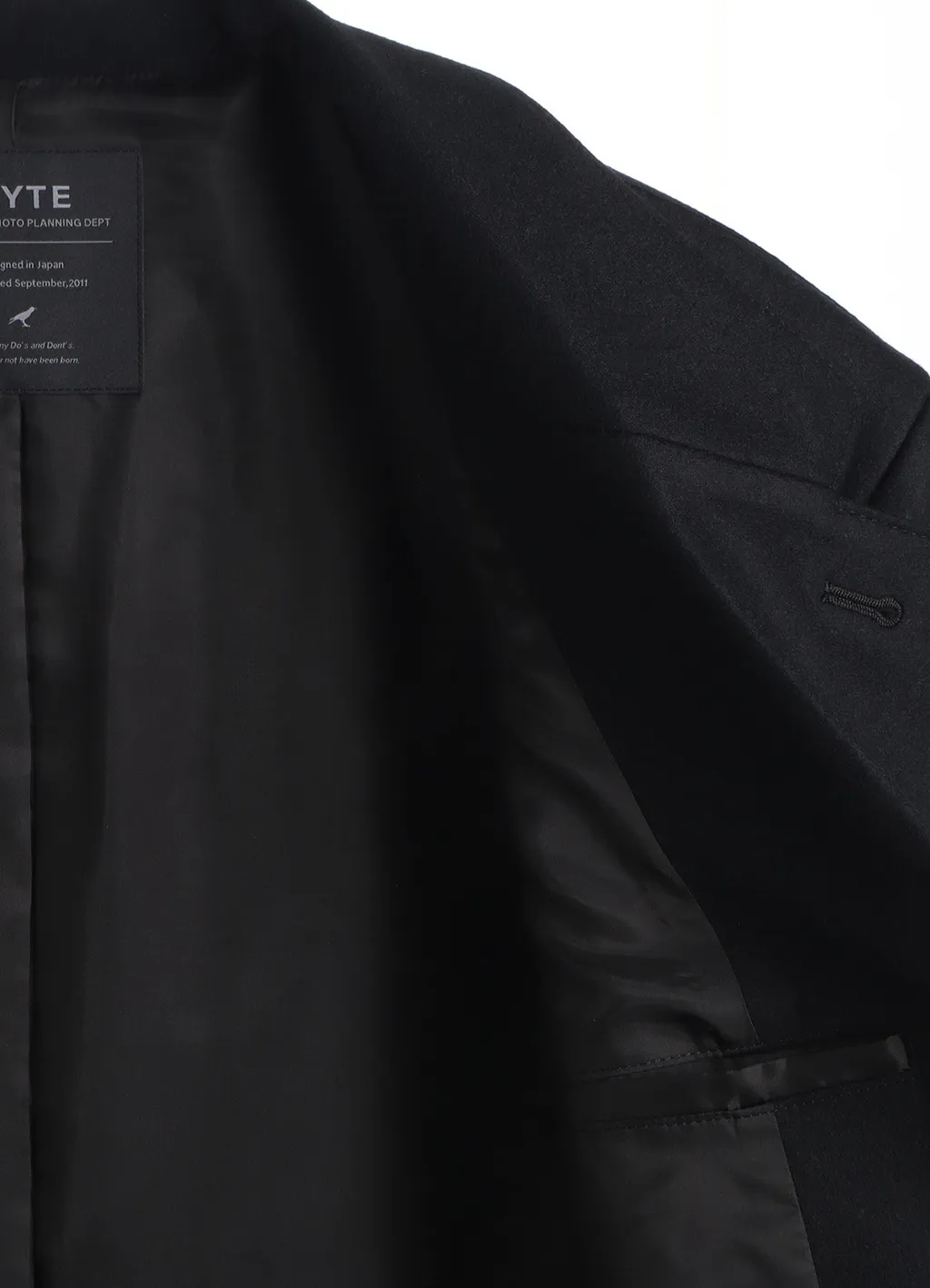 Lamb Wool Printed Messege Embroidery Tailored Jacket