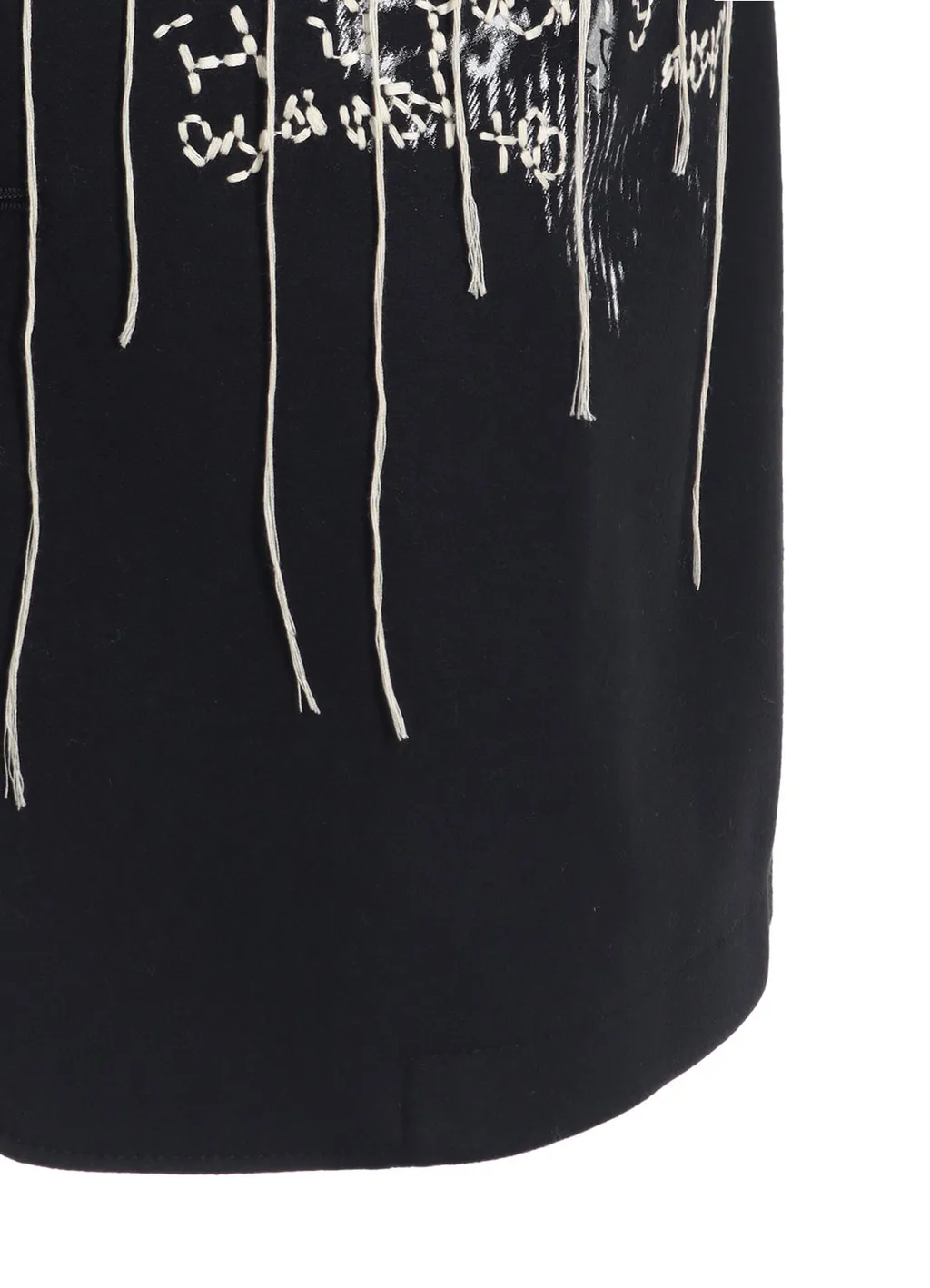 Lamb Wool Printed Messege Embroidery Tailored Jacket