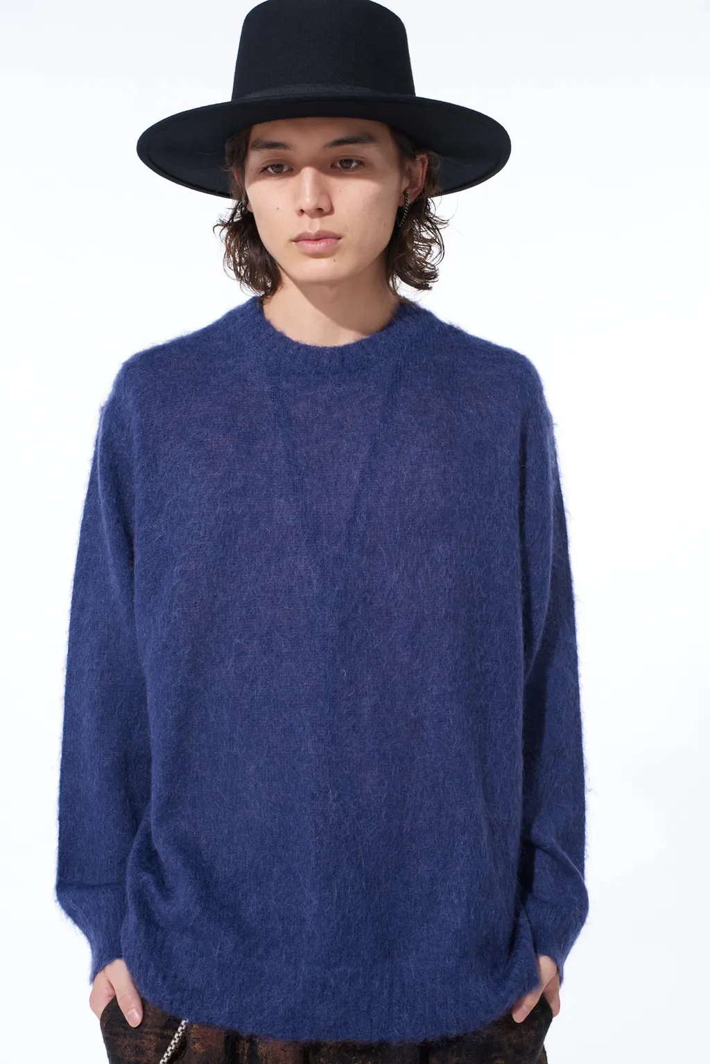 5G Brushed Mohair Pullover