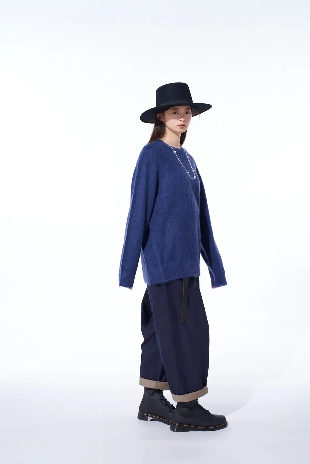 5G Brushed Mohair Pullover