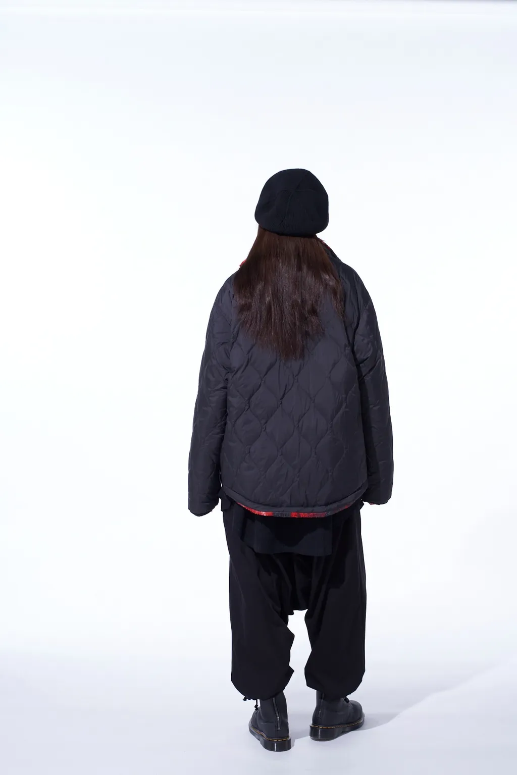 S'yte X Taion Reversible Quilted Red Printed Fleece Jacket