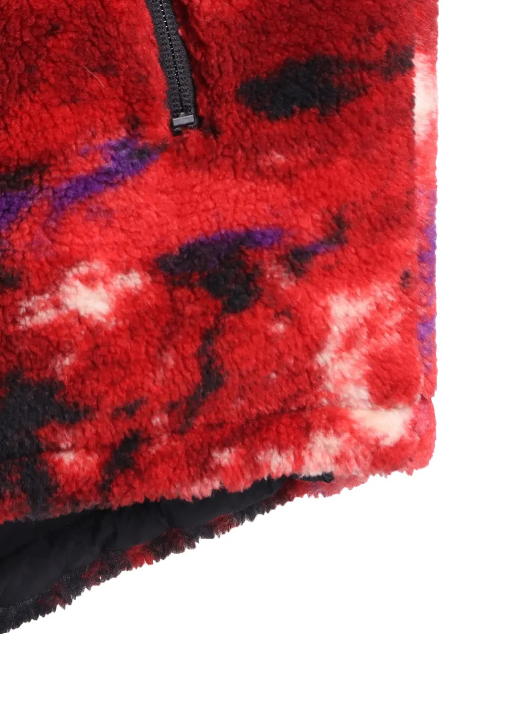 S'yte X Taion Reversible Quilted Red Printed Fleece Jacket