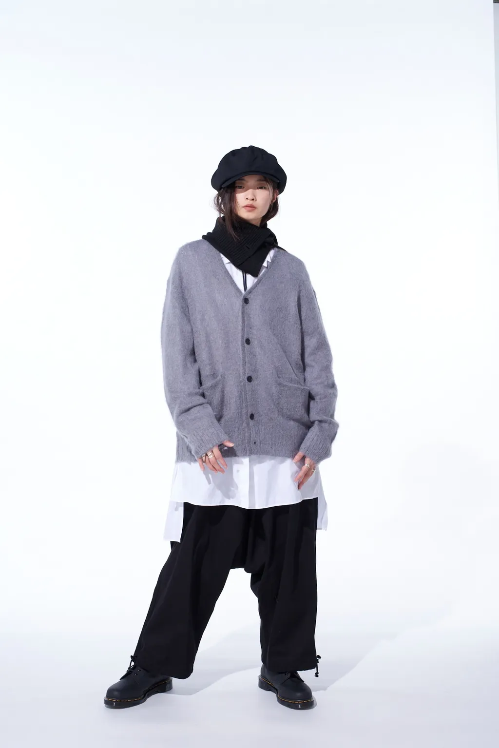 5G Brushed Mohair Cardigan