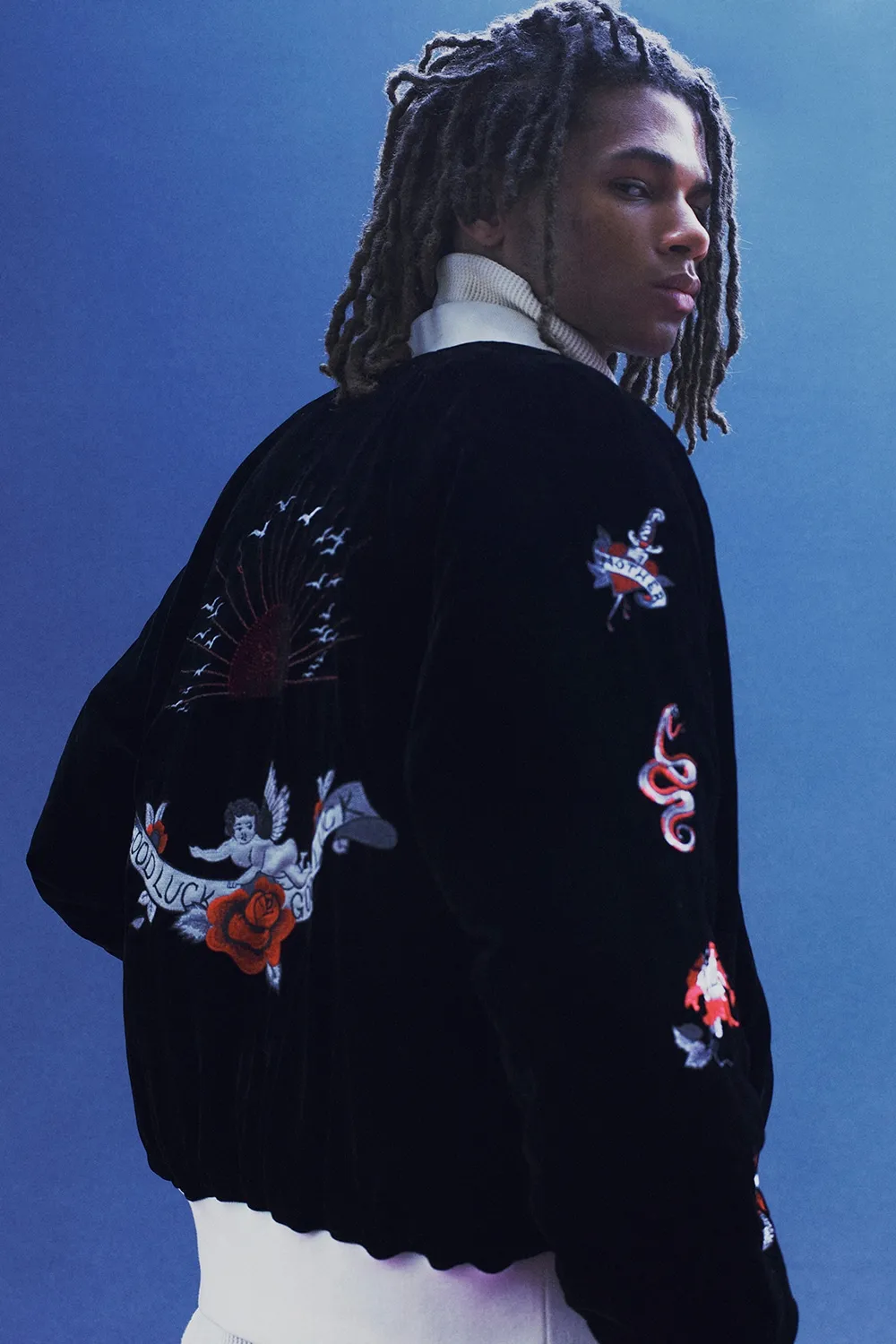 S'yte X Taion Embroidery Quilted Down Reversible Bomber Jacket
